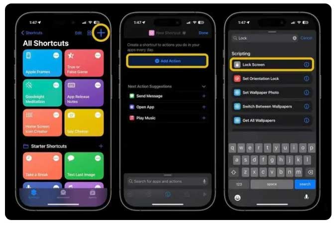 蕉岭苹果手机维修分享:如何在 iOS 16.4 中设置 iPhone 锁屏快捷方式？ 